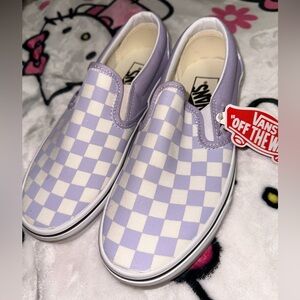 Purple checkered vans